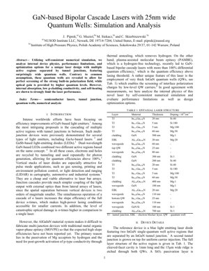 PDF Document Cover - Simulation and Analysis of GaN-based Bipolar Cascade Lasers with 25nm Wide Quantum Wells