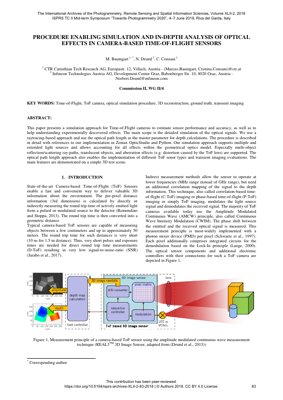 PDF Document Cover - Procedure for Enabling Simulation and In-Depth Analysis of Optical Effects in Camera-Based Time-of-Flight Sensors