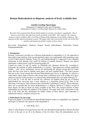 جلد سند PDF - دوازده‌وجهی رومی به عنوان دیوپترون: تحلیل فنی کاربرد آن به عنوان ابزار نقشه‌برداری و فاصله‌یابی